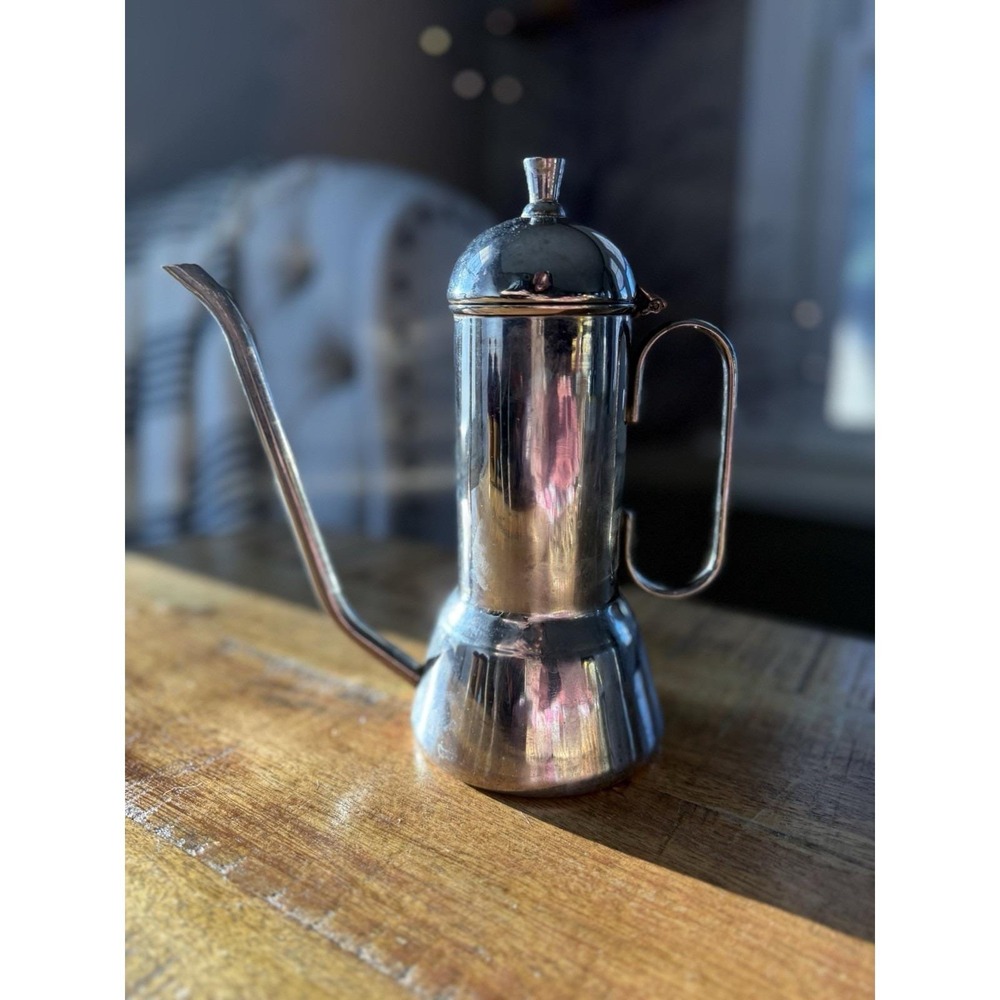 Oil Dispenser Silver Excellent Vintage Stainless Cruet